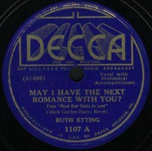78-May I Have the Next Romance with You - Decca 1107A